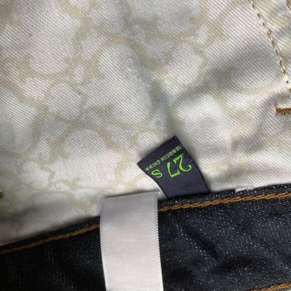 Jeans Dark Wash Skinny Cat Embroidered Denim Size 27 - Picture 3 of 5